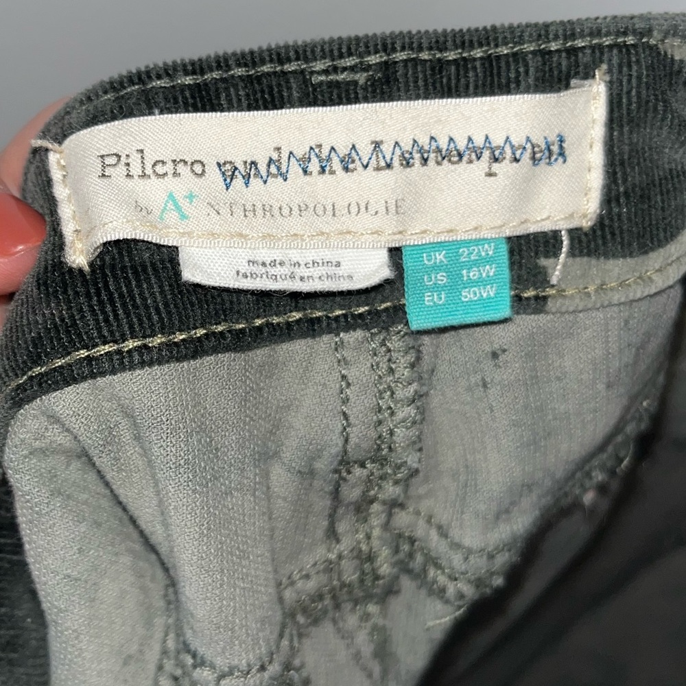 Anthropologie Pilcro & the Letterpress High Rise Camo Velvet Skinny Pants - Picture 10 of 12